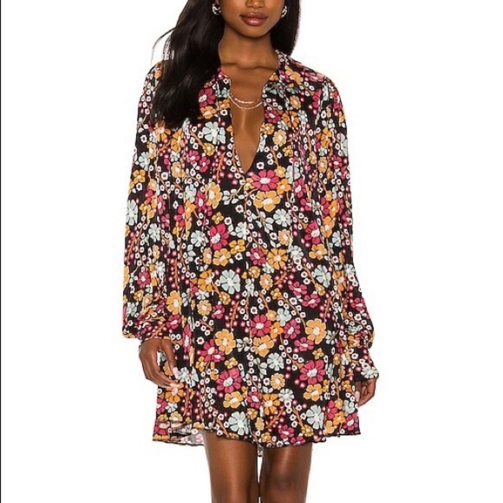Free People Multicolor Floral Mini Dress